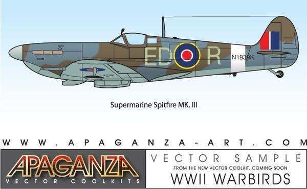 Supermarine Spitfire MkIII vector