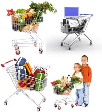supermarket shopping cart hd picture