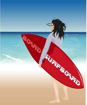 surfing sport vector 5