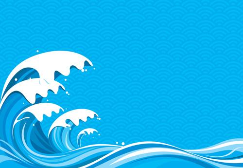 surging sea wave vector backgrounds