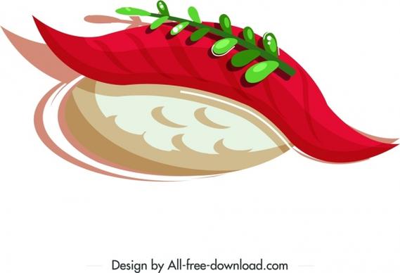 sushi meal icon colorful classical decor