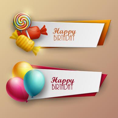 sweet with birthday banner vector