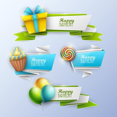 sweet with birthday banner vector