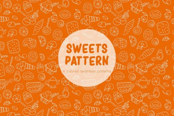 sweets vector pattern