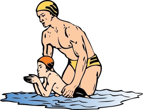 Swim Lesson clip art