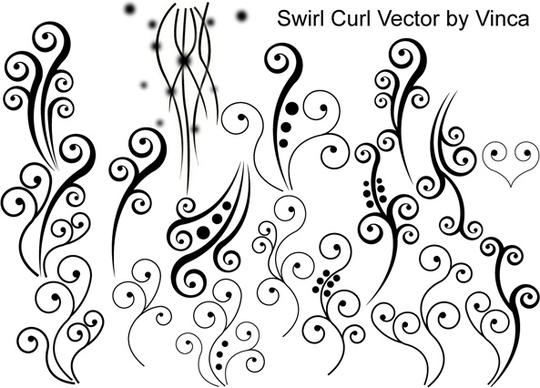 Swirl Curly Vector