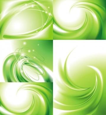 swirl green background vector