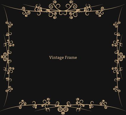 swirl vintage frame border