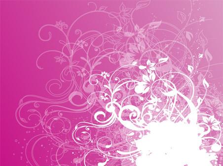 swirly red pink free vector design