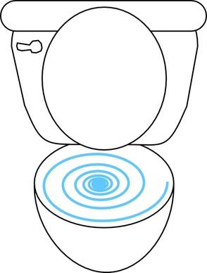Swirly Toilet clip art