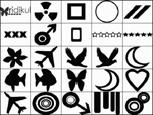 symbols and birds brush
