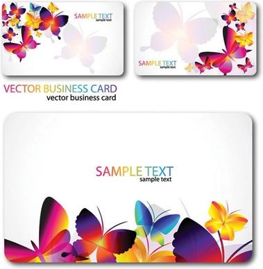 butterflies cards templates modern colorful blurred design