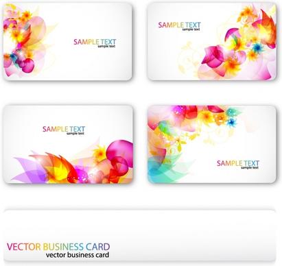 cards templates modern colorful dynamic blurred decor