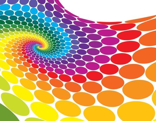 abstract background colorful twist circles decor 3d design