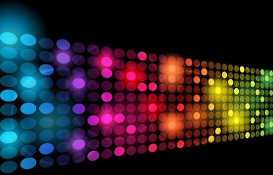 decorative background twinkling colorful lights effect