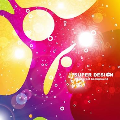 abstract background colorful shiny design flat bubbles decor