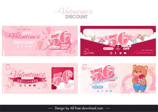 synthetic valentines day  banner template cute elegance