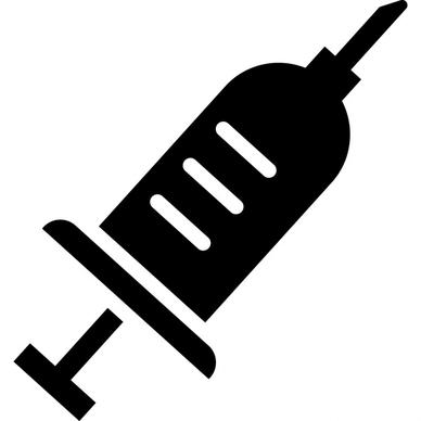 syringe sign icon flat silhouette sketch