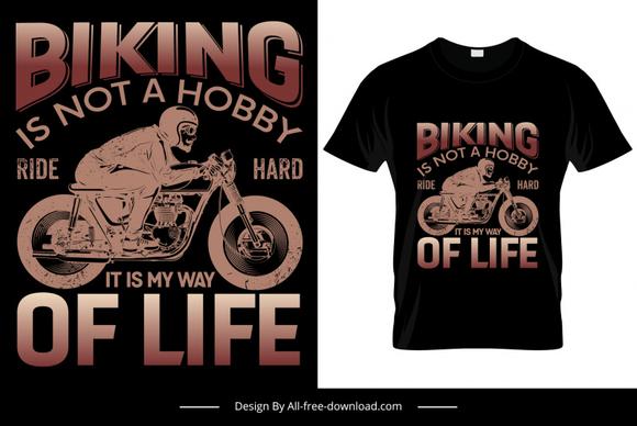 t shirt motorcycle biking is not a hobby dark retro decor