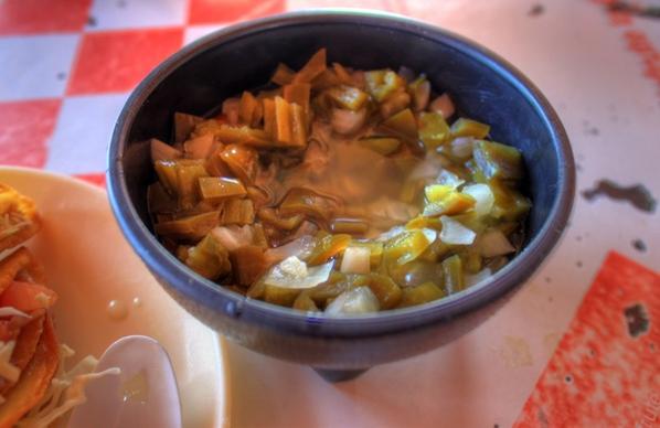 taco sauce at boquilla del carmen coahuila mexico