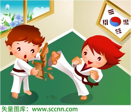 taekwondo vector