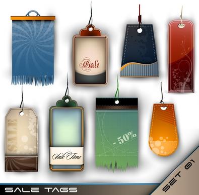 sale tags templates modern colored vertical shapes decor