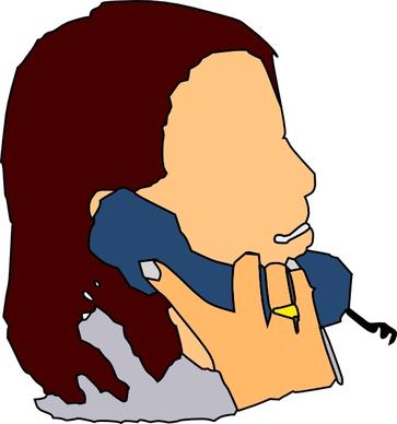 Talking In The Phone clip art