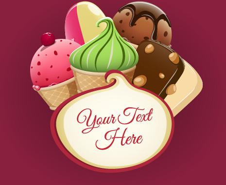 tasty dessert and sweets background vector