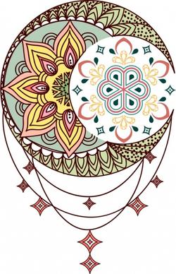 tattoo template multicolored classical symmetric decor
