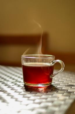 tea break picture elegant closeup hot cup