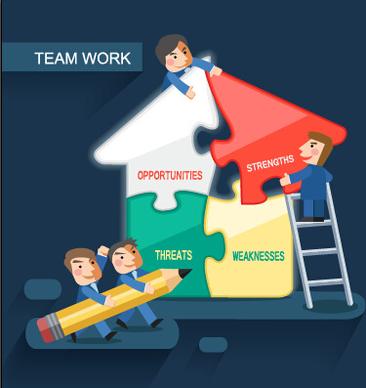 team work business template design graphics