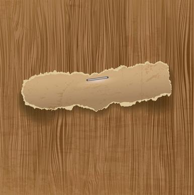 sticky note background wooden wall ragged paper sketch