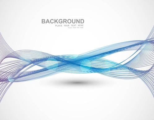 technologie blue business line wave white background vector design