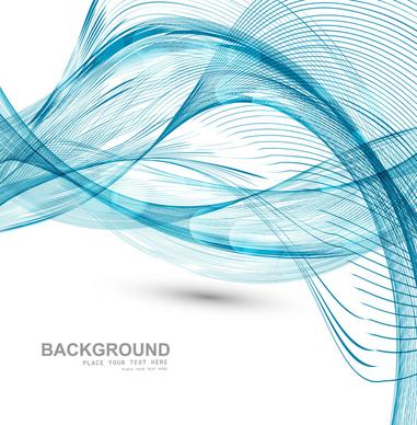 technologie wire blue wave stylish vector background