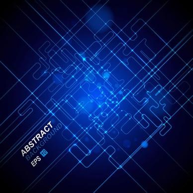 technology background template modern dark blue lines connection