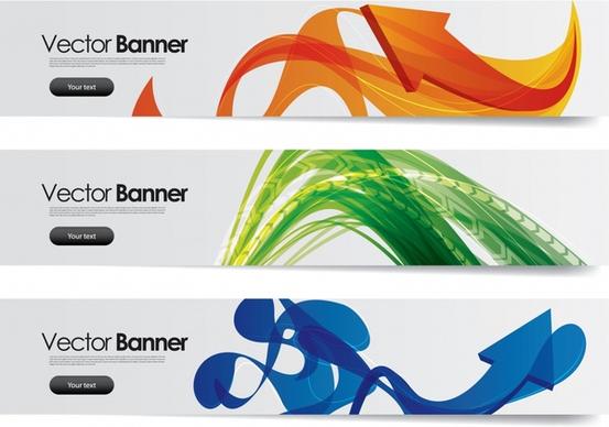 technology banners templates modern dynamic arrows shapes