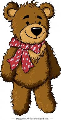 teddy bear template smile decor cute cartoon sketch