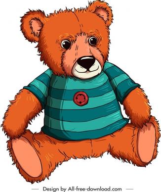 teddy bear template stylized cartoon sketch