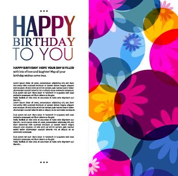 template birthday greeting card vector