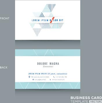 template company business cards set vector