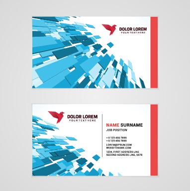 template company business cards set vector