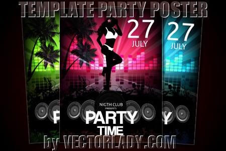 template party poster