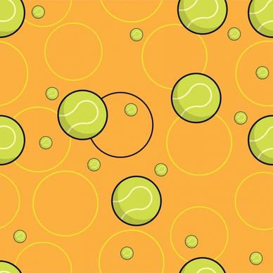 tennis balls background colored flat design repeating style