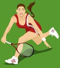 tennis sport vector 4