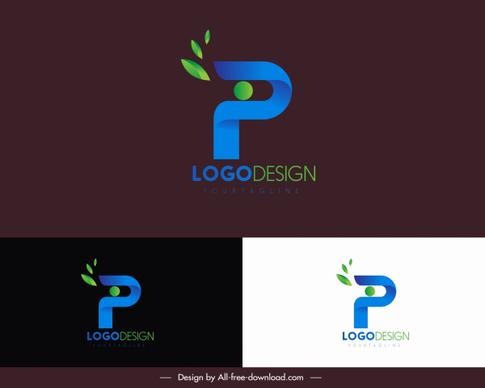 text logotype modern colored design leaves decor