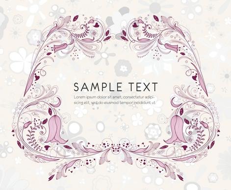 card background template symmetric classical nature elements