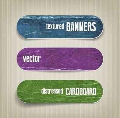 textured banners design vector