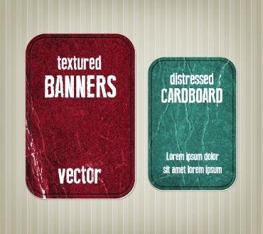 textured banners design vector