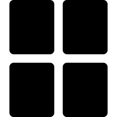 th large button sign icon flat silhouette symmetric squares outline