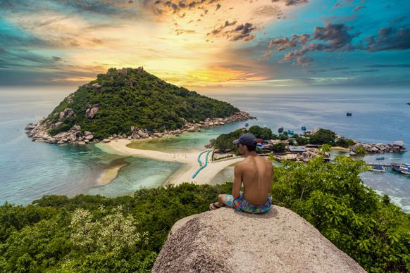 thailand landscape picture man island high view